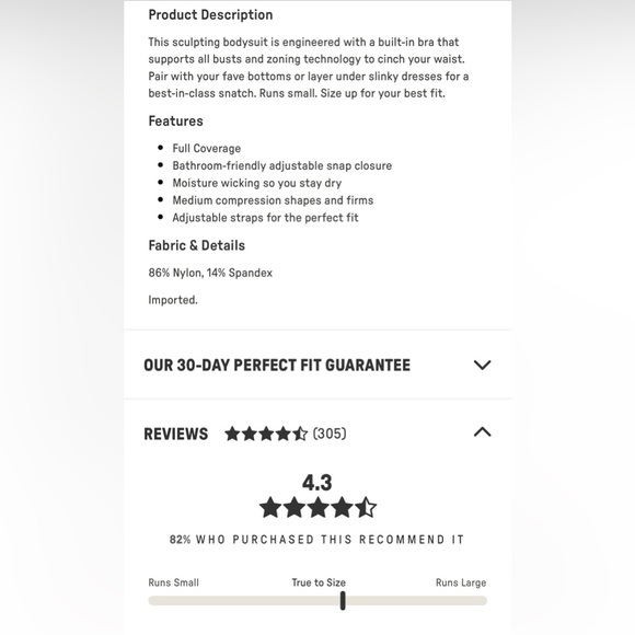 Fabletics Nearly Naked Shapewear SS Bodysuit | M-L | Mauvalous Pink | New - Picture 9 of 9